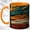 Orange, variant on Stacked Dragon Coffee Mug, Mythic Dragon Mug, Ceramic 11 oz