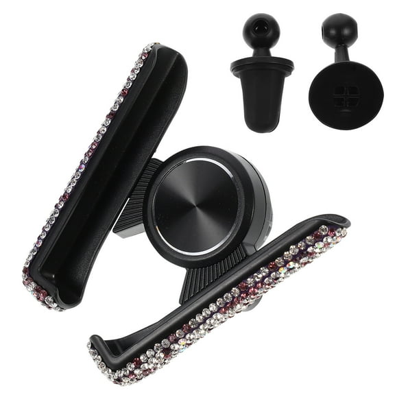 1 Set Car Phone Mount Rhinestone Air Vent Phone Mount Holder Phone Bracket for Women