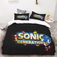 thumbnail image 4 of 1 funda de edredón con dibujos animados de la serie Sonic, impresión digital en 3D, 2 fundas de almohada, suave y cómoda, 100 % poliéster, juego de cama para regalo, 4 of 4