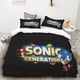 thumbnail image 5 of 1 funda de edredón con dibujos animados de la serie Sonic, impresión digital en 3D, 2 fundas de almohada, suave y cómoda, 100 % poliéster, juego de cama para regalo, 5 of 5