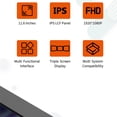 thumbnail image 3 of Laptop Screen Extender Laptop Dual Monitors Extender Laptop  Extender Laptop Screen Extension Dual Screen Expander GTMEDIA 11.6 Inch Laptop Screen Extender FHD 1080P HDR IPS Dual, 3 of 8