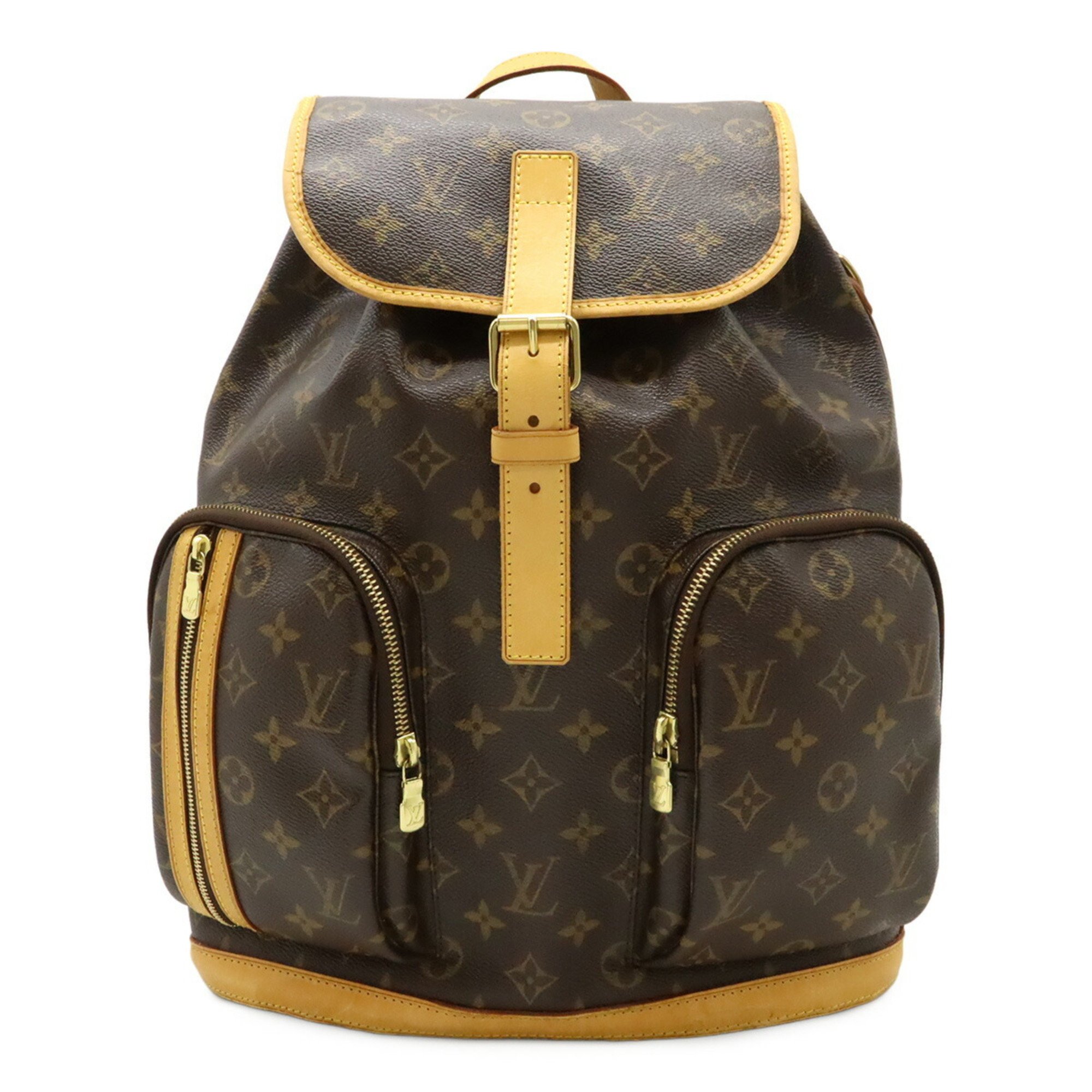 LOUIS VUITTON Montsouris MM Backpack Bag Monogram Leather Brown M51136 15CA596 Montsouris vintage leather backpack Louis Vuitton Brown in  main image 3