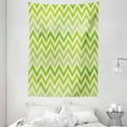 thumbnail image 1 of Lime Green Tapestry, Chevron Traditional Zig Zag Pattern with Symmetric Lines Tribal Modern Pattern, Wall Hanging for Bedroom Living Room Dorm Decor, 60W X 80L Inches, Pale Green, by Ambesonne, 1 of 2