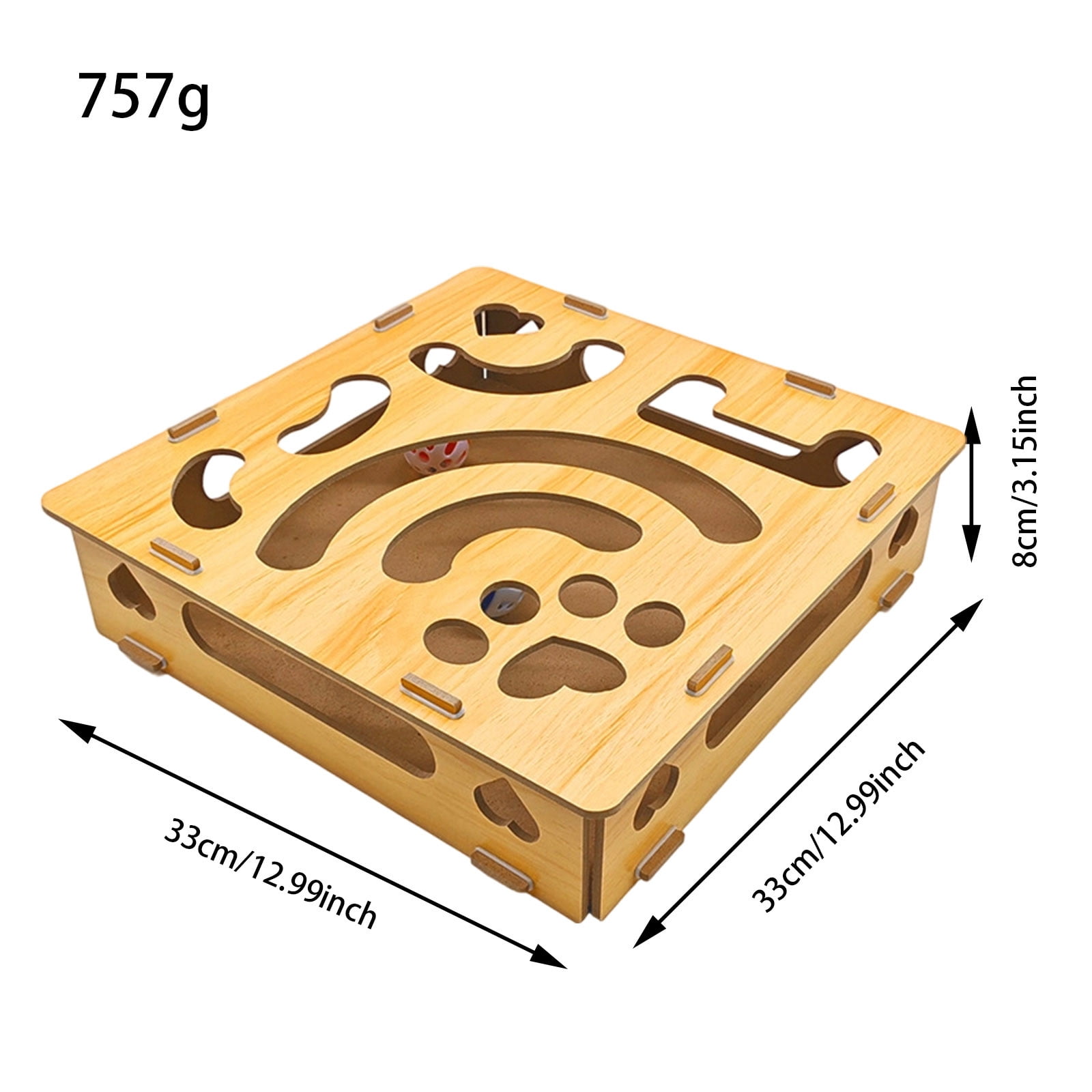 Pet Toys Enrichment Puzzle for Indoor Cats - Interactive Cat Puzzle and Nail File Alternative Stress- Scratch Toy for Cats