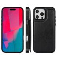 thumbnail image 3 of Designed for iPhone 16 Pro Wallet Phone Case,With Card Slots,PU Leather Back Folio Flip Kickstand,Double Magnetic Clasp and Durable Shockproof Rugged Anti-fall Phone Case,Black, 3 of 11