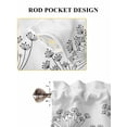 thumbnail image 6 of Black Dandelion Living Room Curtains 2 Panel, Spring Country Modern Minimalist Flower Cafe Window Treatment, Farmhouse Bedroom Bathroom Kitchen Curtains Drapes 104"x54", 6 of 6