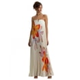 thumbnail image 6 of Printed strapless loose-fitting heavy-duty pleated long dress for women, 6 of 6