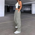 thumbnail image 3 of Cargo Pants for Women High Waisted Casual Pants Baggy Stretchy Wide Leg Y2K Streetwear with 6 Pockets, 3 of 7