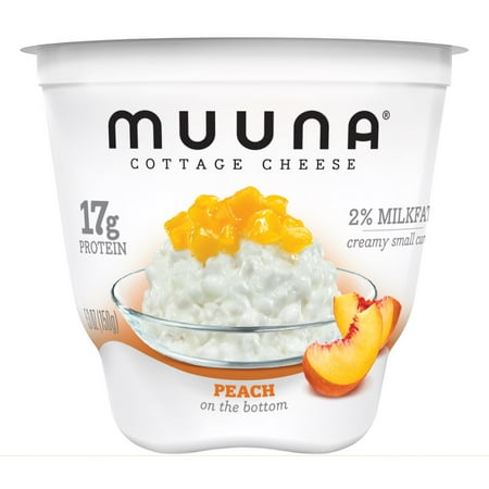 Muuna 2 Milk Fat Peach On The Bottom Cottage Cheese 24 Oz