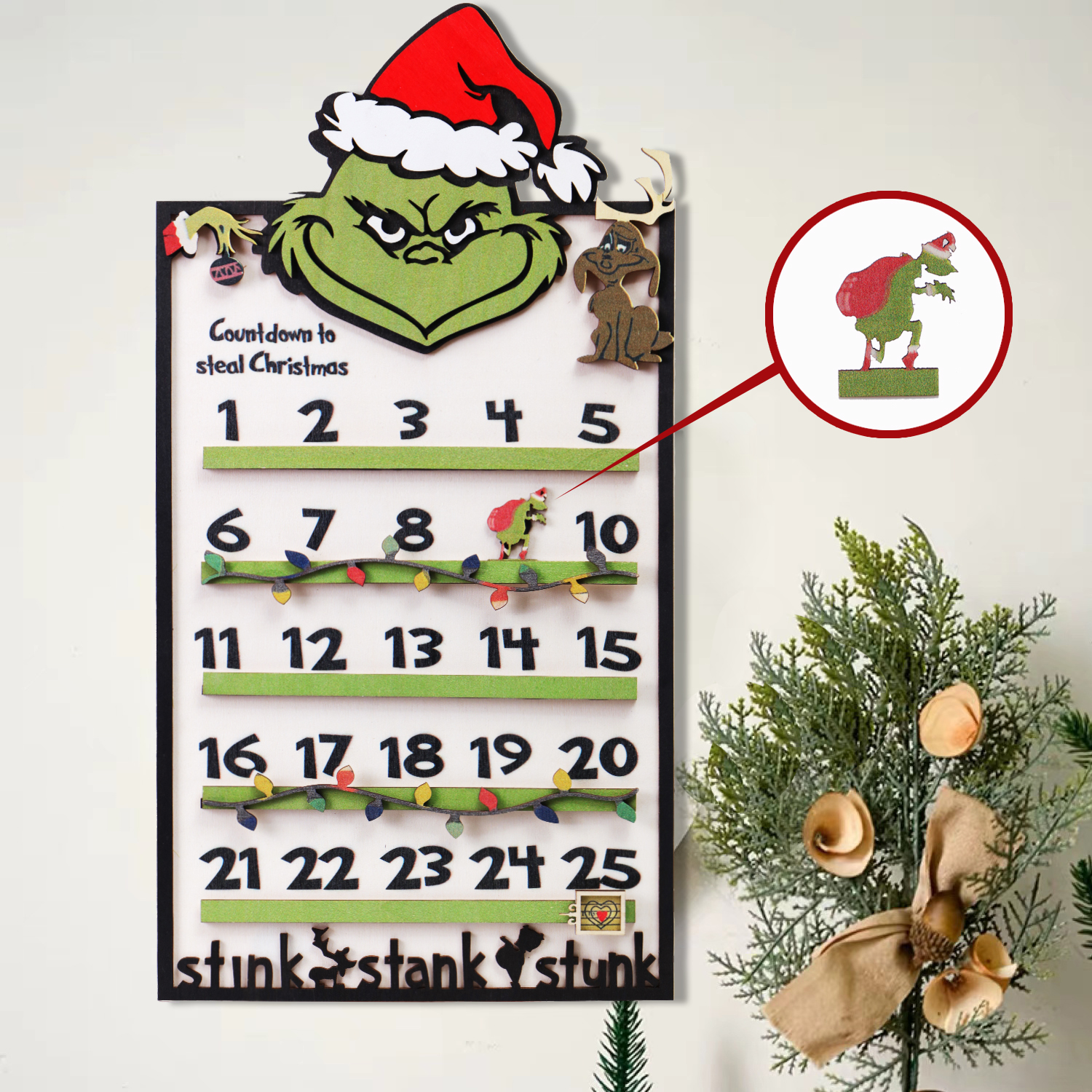 Christmas 24 Days Countdown Advent Calendar With 24 Rubber Ducks For Boys, Girls, Kids And