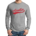 thumbnail image 4 of UGP Campus Apparel Austin Baseball Script - Hometown Pride, Pitcher Long Sleeve T Shirt - Medium - Sport Grey, 4 of 6