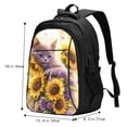 thumbnail image 5 of Daiia Daisy Sunflower Lazy Cat Pattern USB Charging Backpack for Men and Women, Anti-Theft Backpack,Travel Backpack,School Backpack,College Backpack,Laptop Backpack, 5 of 7