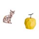 thumbnail image 5 of Escultura De Fruta De Gato De Porcelana, Figura Decorativa, Adorno De Animal, Arte Geométrico, Artesanía Coleccionable, Decoración De Mesa Para Chimenea, Festival, Oficina, 5 of 8