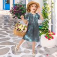 thumbnail image 4 of FORMRS Girls Short Sleeve Dress Summer Casual Round Neck A-line Beach Sundress, Sizes 2T-8T, Lightning Pattern, 4 of 8