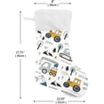 thumbnail image 2 of Coolnut Truck Tractor Christmas Stockings Christmas Presonalized Large Stocking Sock, Set of 1 Xmas Party Winter Decor Candy Bag Family Holiday Gift, 17.7 Inch, 2 of 7