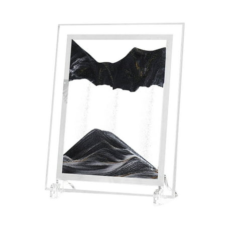

Moving Sand Art Picture Round Glass 3D 10inch Hourglass 3D Natural Flowing Sand Picture Moving Grit Hourglass 50ml