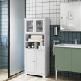 thumbnail image 5 of Homfa 58'' Tall Bathroom Cabinet with Doors and Shelves, Kitchen Hutch Linen Cabinet, White, 5 of 8