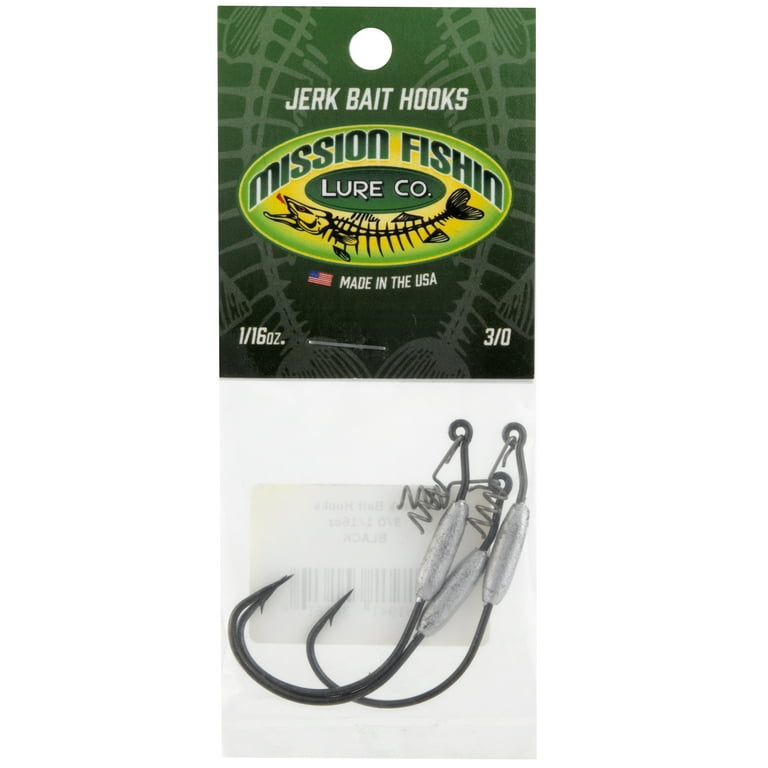 Mission Fishin Jerk Bait Hook 3/0 - 1/16 oz, #30161 - Walmart.com Mission Fishin Jerk Bait Hook 3/0 - 1/16 oz, #30161 - Walmart.com