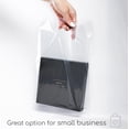 thumbnail image 4 of Choice Marts 100 Clear Plastic Bags With Handles 9"x12" Perfect for Merchandise And Retail 1.5Mil Thick Clear Gift Bags With Handles, 4 of 9