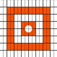thumbnail image 4 of Ez Aim Paper Shooting Target, 12 In Sight-In Grid, 12-Pack, Orange & White, 4 of 8