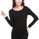 thumbnail image 1 of Qarigey Camiseta interior de manga larga, Jersey liso transpirable, ropa de invierno para mujer, camiseta, Top, ropa interior elástica de estilo Prendas para la parte del cuerpo Negro Qarigey AP012543-01, 1 of 6