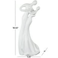 thumbnail image 3 of 7" x 18" White Ceramic Dancing People Sculpture, by DecMode, 3 of 9