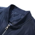 thumbnail image 3 of SWSMCLT Men's Fall Top Full Zip Jacket Military Mock Neck Jackets Fashion Summer Pocket Streetwear Loose Navy Medium, 3 of 4