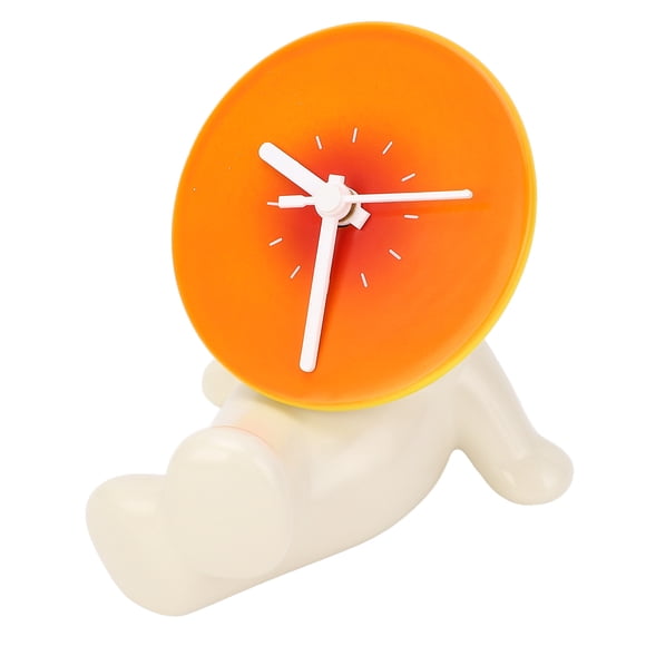 Sunset Statue Table Clock, Ceramics Sunset Clock Analog Clock Decoration Battery Operated for Living Room