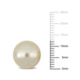 thumbnail image 2 of Miabella Women's 12-13mm South Sea Golden Cultured Pearl 14kt Yellow Gold Stud Earrings, 2 of 4
