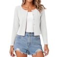 thumbnail image 3 of Brqkzdu Knit Cardigan Sweater for Womens Fall Long Sleeve Casual Button Down Cardigans Breathable Loose Comfy Lightweight Cardigan Outerwear, 3 of 9