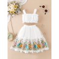 thumbnail image 2 of 2pcs Baby Girls Camisole Top & Mesh Flower Skirt Set Clothes, 2 of 5