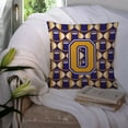 thumbnail image 3 of Letter O Football Purple and Gold Fabric Decorative Pillow, 3 of 4