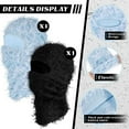 thumbnail image 3 of Viworld 2 Pack Distressed Balaclava Ski Mask Full Face Knitted Balaclava Windproof Cool Ski Mask for Cold Weather, Black, Light Blue, 3 of 7