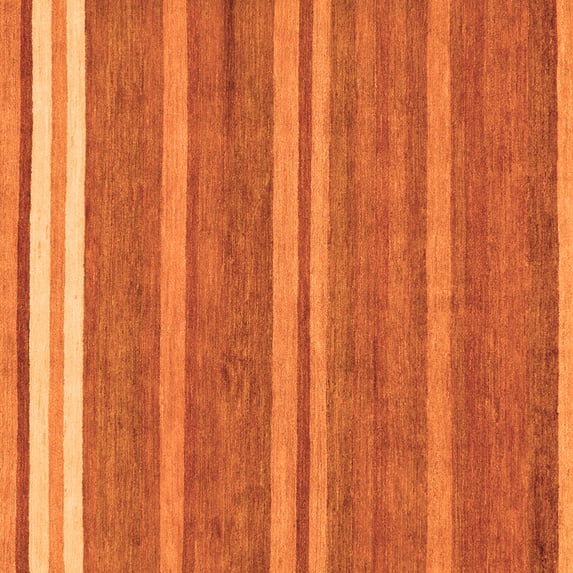 Ahgly Company Indoor Square Abstract Orange Modern Area Rugs, 8' Square