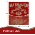 thumbnail image 2 of Football Team Color Throw Blanket 50x60 Inches Flannel City Football Blanket Gift for Men Women Boys Kids Fans Cozy Sofa Leightweight Warm Travel Blanket Decor for Bedroom Living RoomRED, 2 of 5