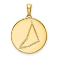 thumbnail image 4 of Sterling Silver Gold-plated and Cubic Zirconia Capricorn Zodiac Pendant, 4 of 6