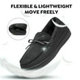 thumbnail image 3 of Mishansha Women Men Memory Foam Moccasin Slippers Black, 3 of 7