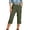 Green, variant on Gunia Capri Pants Women Capri Jeans For Stretch Casual Elastic Waist Wide Straight Leg Plus Size Pull On Denim Capris Loose Pants Summer Pants