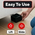 thumbnail image 5 of iPrimio Bed Risers 2 Inch - Square, 2 Inch Lift, Heavy Duty, 6 Pack, Up to 10000lbs - Bed Raising Blocks, Furniture Risers - Safe, Sturdy Bed Lifts for College Dorm Rooms, Couches, Tables, Desk Riser, 5 of 6