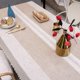 thumbnail image 2 of Mantel empalmado a prueba de polvo, mantel rectangular, mantel decorativo para mesa de cocina y mesa de centro, (140*180cm, marrón), 2 of 5