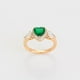 thumbnail image 5 of Anillo Compromiso Promesa Amor Esmeralda y Swarovski Oro Lam dorado 7, 5 of 7