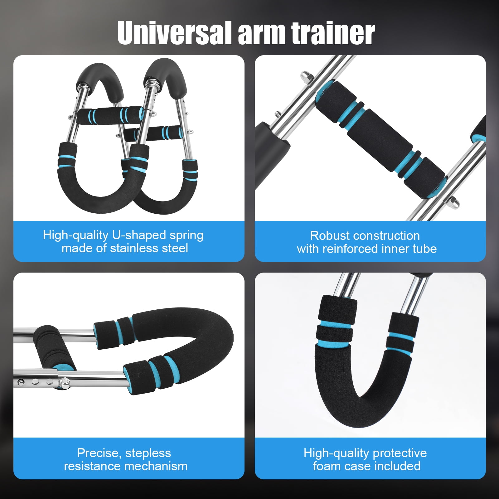 VIVIHEYDAY Twister Arm Trainer, 30/40/50 kg Adjustable Chest Workout Equipment Portable Detachable Power Twister Bar for Enhancing Upper Body Muscle