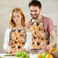 thumbnail image 5 of Orange Chicken Breed Pattern Apron-Garden Aprons for Women with Pockets-Cotton Linen Waterproof Kitchen Cooking Gardening Aprons Adjustable for Kitchen,Cooking,BBQ and Salon 33x27 Inch, 5 of 6