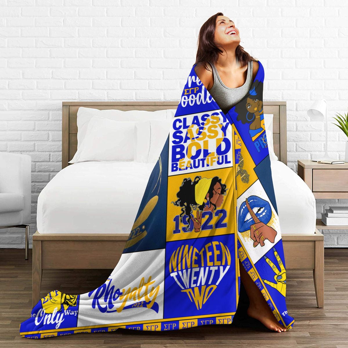Sigma Gamma Rho Sorority Paraphernalia Gifts for Women Lightweight Flannel Throw Blankets 1922 Poodle Gifts Idea 80"x60"