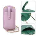 thumbnail image 3 of Bolso pequeño portátil para teléfono móvil, mini bolso de hombro bonito para niña, color morado, 3 of 5
