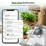 طقم ري بالتنقيط الداخلي من RainPoint مع مضخة مياه Wi-Fi يتم التحكم فيها عن طريق التطبيق ونظام ري أوتوماتيكي للنباتات المحفوظة في الأصص والشرفة