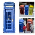thumbnail image 1 of telefónica en miniatura a escala 1/64, coleccionable, puerta que se puede abrir, simulación de casa de muñecas, decoración retro, mini diorama. Azul, 1 of 8