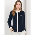 thumbnail image 3 of INSPIRE CHIC Women's Color Block Button Down Long Sleeve Work Shirt, 3 of 6