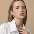 thumbnail image 2 of Gold Hoop Earrings for Women, Dupes Earrings Waterdrop Hollow Open Hoops, Hypoallergenic Gold Plated Earrings, 2 of 7