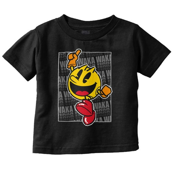 PACMAN Video Arcade Game Waka Waka Toddler Boy Girl T Shirt Infant Toddler Brisco Brands 6M
